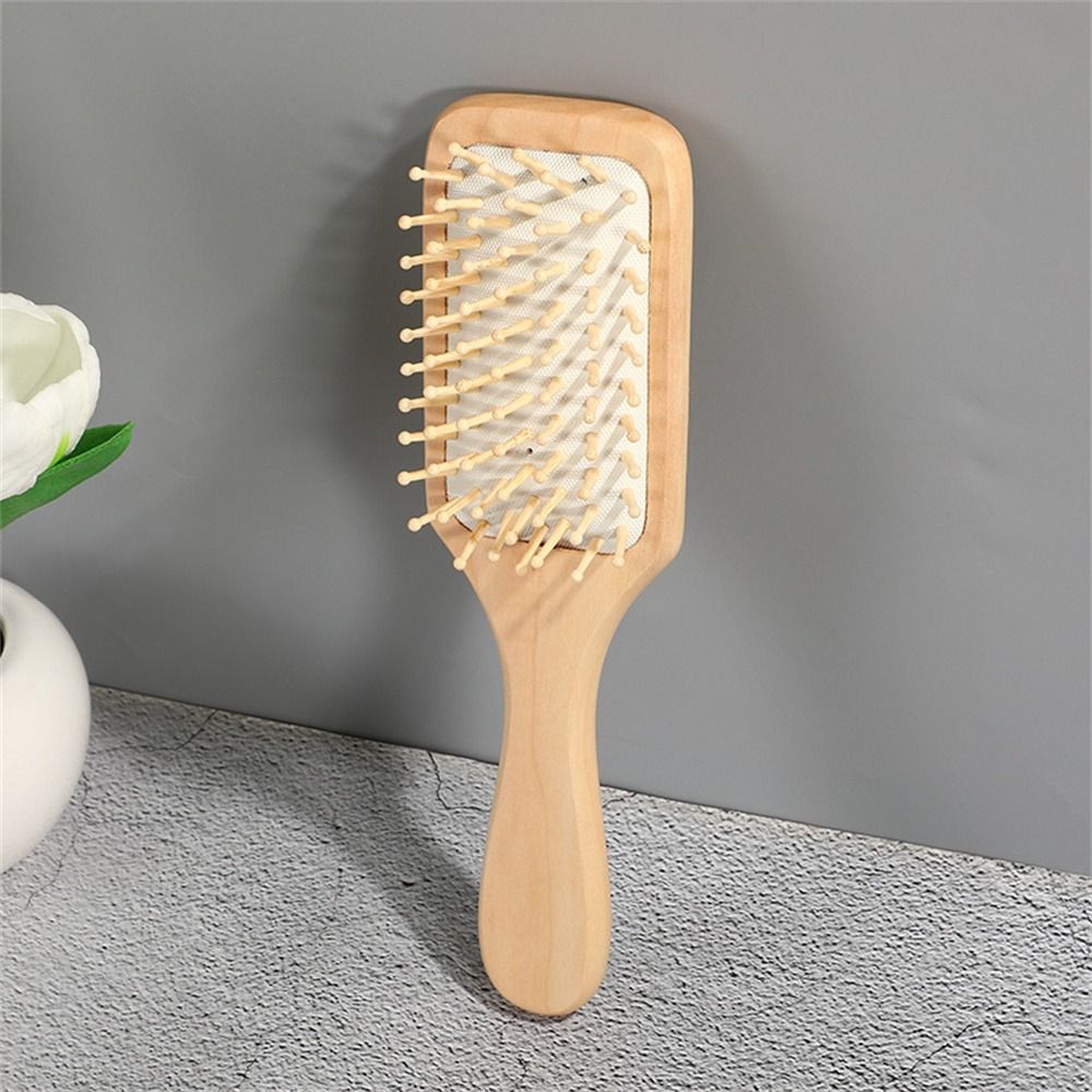 Bamboo Hair Brush - Profesyonel Hava Yastıklı Ahşap Tarak Masaj