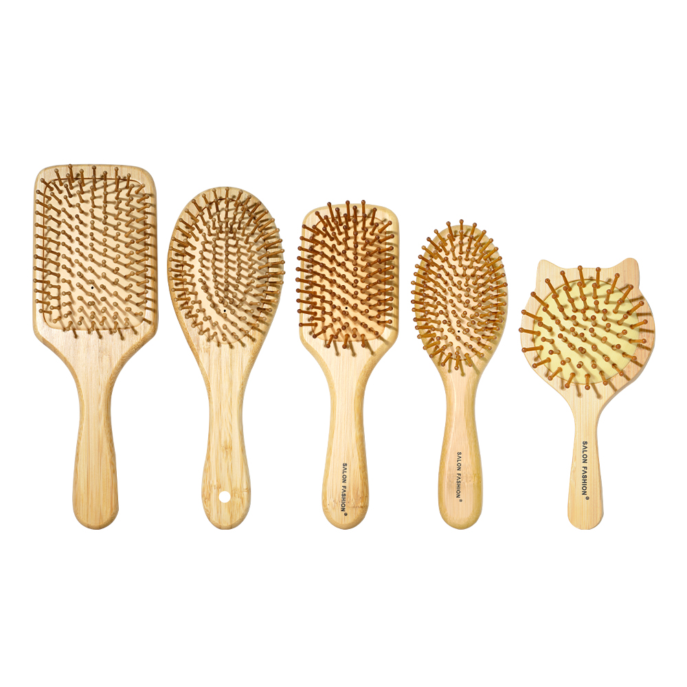 Bamboo Hair Brush - Sevimli Kedi Ahşap Tarak Bambu Masaj