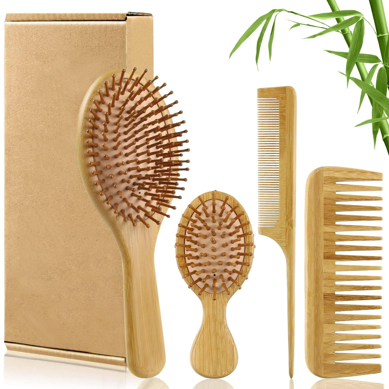 Bamboo Hair Brush - Kadın ve Erkekler için Bambu Saç