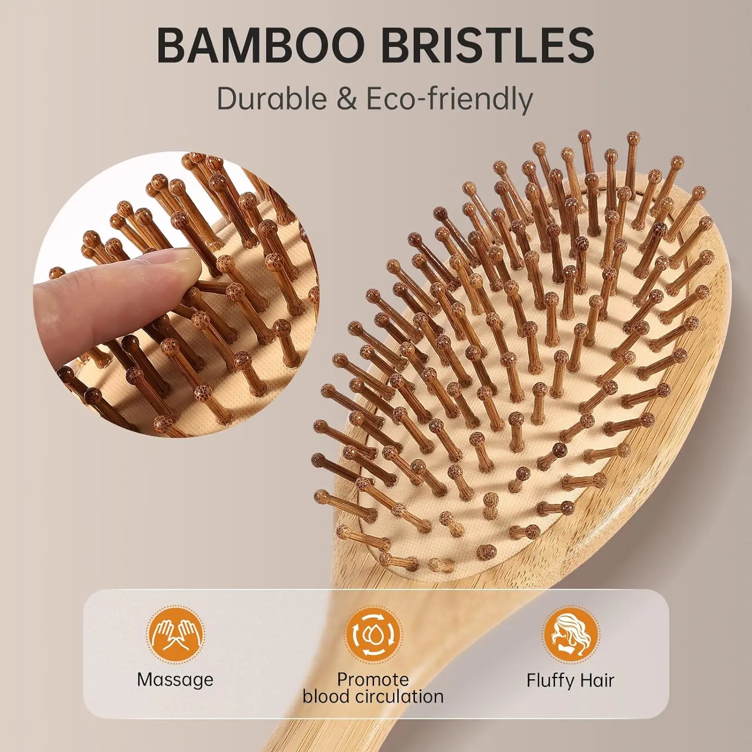 Doğal Bambu Kürek Şeklinde Hav - Bamboo Hair Brush incelemesi ve fiyatı